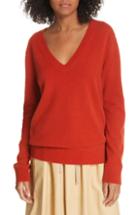 Women's Vince Weekend V-neck Cashmere Sweater - Red