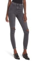 Women's Topshop Jamie Ripped Skinny Jeans W X 30l (fits Like 24w) - Black
