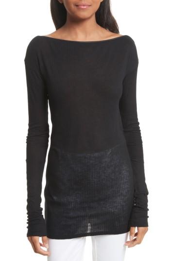 Women's Rag & Bone Madison Long Sleeve Top - Black