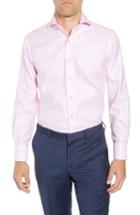 Men's Lorenzo Uomo Trim Fit Check Dress Shirt - 32 - Pink
