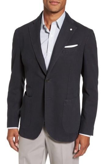 Men's L.b.m. 1911 Classic Fit Cotton Blend Blazer R Eu - Black