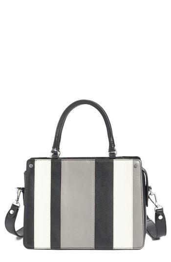 Treasure & Bond Small Logan Colorblock Leather Satchel - Black