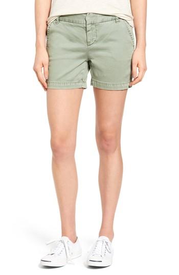 Women's Caslon Cotton Twill Shorts - Green