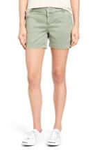 Women's Caslon Cotton Twill Shorts - Green