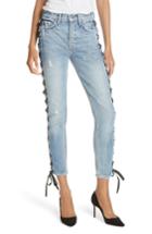 Women's Grlfrnd Karolina Lace-up Skinny Jeans - Blue