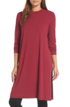 Women's Eileen Fisher Crewneck Stretch Knit Caftan, Size - Red
