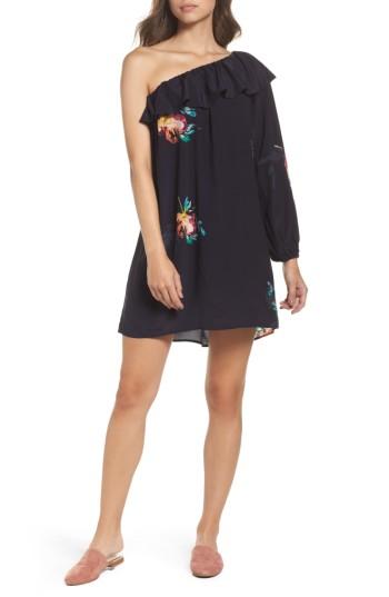 Women's French Connection Delphine One-shoulder Dress - Blue