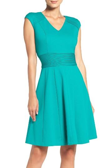 Women's Eliza J Ponte Fit & Flare Dress - Grey