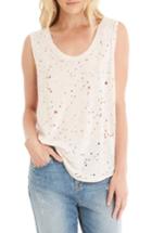 Women's Michael Stars Destroyed Muscle Tee, Size - Grey