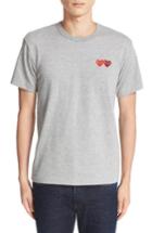 Men's Comme Des Garcons Play Twin Hearts Jersey T-shirt - Grey