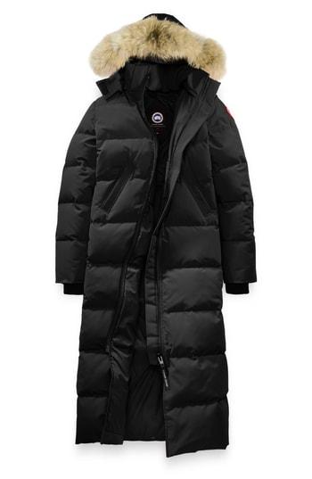 Women's Canada Goose 'mystique' Regular Fit Down Parka With Genuine Coyote Fur Trim (2-4) - Black