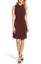 Women's Julia Jordan Jeweled Collar A-line Dress - Purple