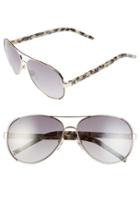 Women's Marc Jacobs 60mm Oversize Aviator Sunglasses - Gold/ Dark Ruthenium