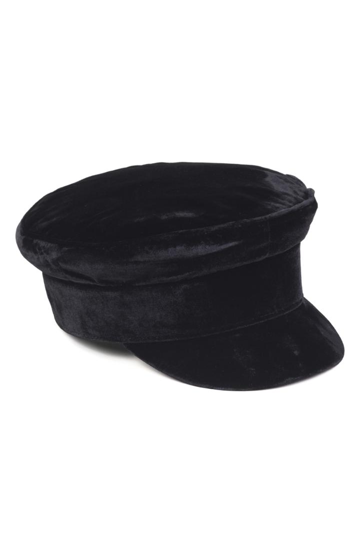 Women's Lack Of Color Velveteen Cap - Black