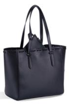 Kendall + Kylie Izzy Chain Faux Leather Tote - Black