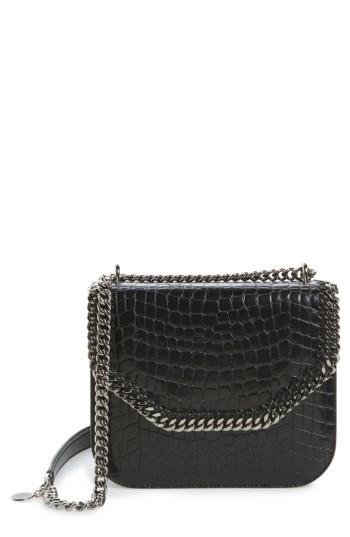 Stella Mccartney Falabella Box Faux Leather Shoulder Bag - Black