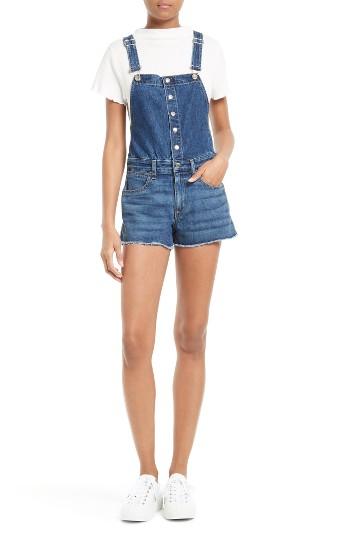 Women's Rag & Bone/jean Lou Denim Short Overalls