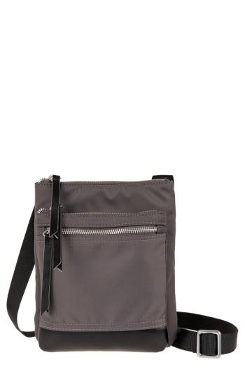 Lodis Los Angeles Zora Rfid Nylon & Leather Crossbody Bag - Grey