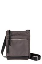 Lodis Los Angeles Zora Rfid Nylon & Leather Crossbody Bag - Grey