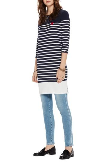 Women's Scotch & Soda Heart Patch Breton Stripe Dress - Blue