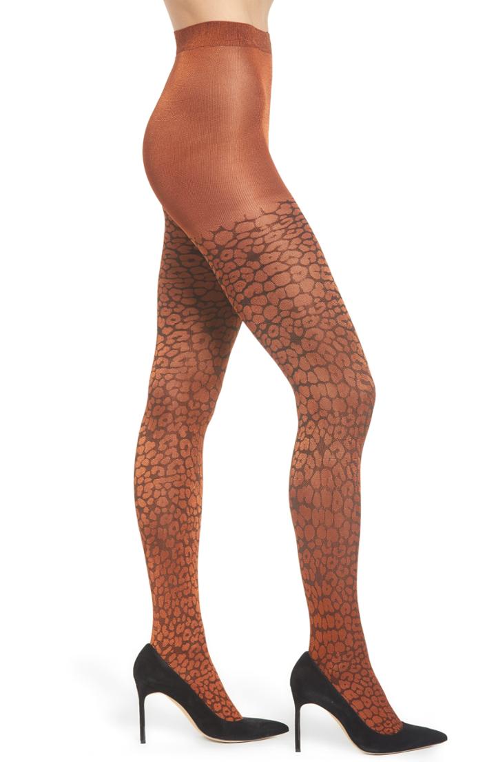 Women's Hysteria By Happy Socks Opaque Tights - Orange