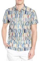 Men's Tori Richard Board Room Trim Fit Camp Shirt - Blue