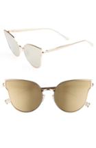 Women's Max Mara Ilde Iii 57mm Mirrored Cat Eye Sunglasses - Rose Gold