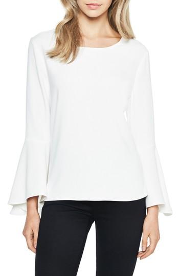 Women's Bardot Flute Sleeve Top - Ivory