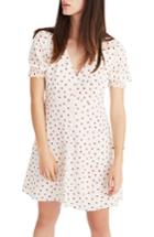 Women's Madewell Clover Strawberries Button Front Silk Dress - Yellow