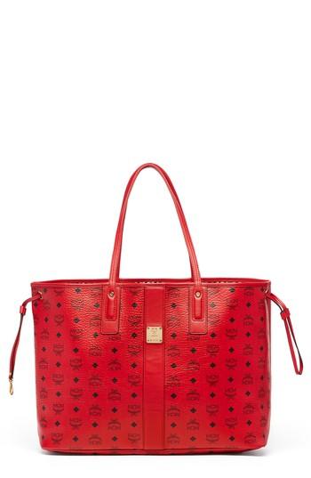 Mcm Large Liz Reversible Shopper - Red