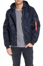 Men's Alpha Industries L-2b Natus Water Resistant Flight Jacket - Blue
