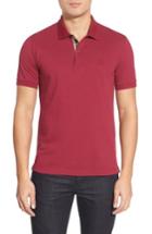 Men's Burberry Pique Polo, Size - Pink