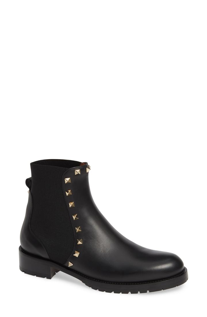 Women's Valentino Garavani Beatle Rockstud Boot Us / 39eu - Black