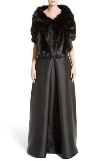 Women's Armani Collezioni Faux Fur Wrap Shawl