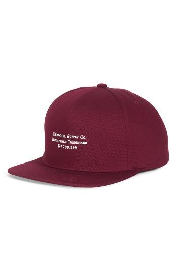 Men's Herschel Supply Co. Trademark Snapback Baseball Cap - Red