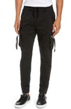 Men's The Kooples Classic Wool Cargo Track Pants Eu - Black