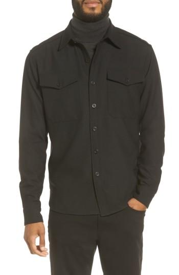 Men's Vince Fit Sport Shirt, Size Small - Black