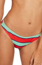 Women's Topshop Classic Stripe Bikini Bottoms Us (fits Like 0-2) - Red
