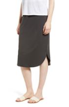 Women's Eileen Fisher Jersey Shirttail Hem Skirt, Size - Grey