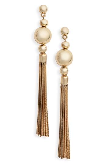 Women's Bp. Ball Snake Chain Tassel Earrings