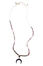 Women's Canvas Drusy Moon Beaded Necklace