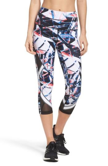 Women's Zella Mesh-up High Waist Crop Leggings, Size - Blue