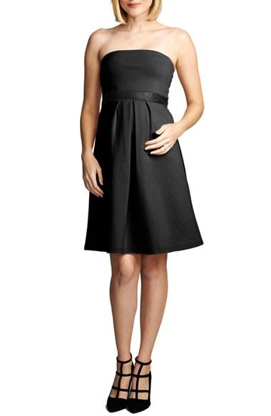Women's Maternal America Strapless Maternity Dress - Black