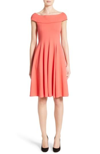 Women's Armani Collezioni Off The Shoulder Fit & Flare Dress Us / 44 It - Coral