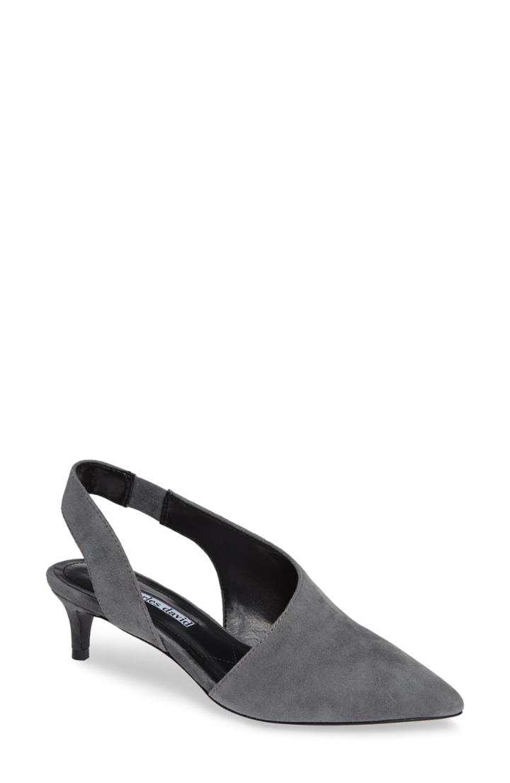 Women's Charles David Picasso Asymmetrical Slingback Pump .5 M - Grey