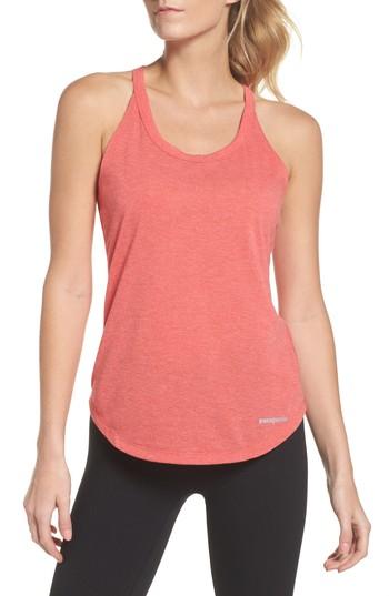 Women's Patagonia Nine Trails Running Tank - Red