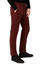 Men's Topman Skinny Fit Suit Trousers X 32 - Burgundy