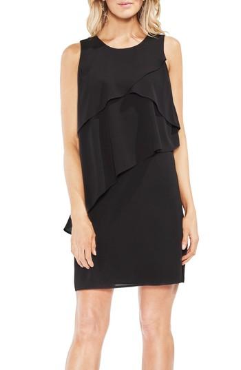 Women's Vince Camuto Asymmetrical Tiered Shift Dress - Black