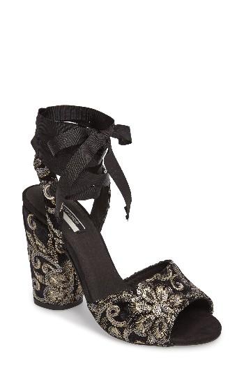 Women's Topshop Rioja Embroidered Lace-up Sandals