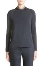 Women's Fabiana Filippi Stretch Jersey Turtleneck Top Us / 42 It - Blue